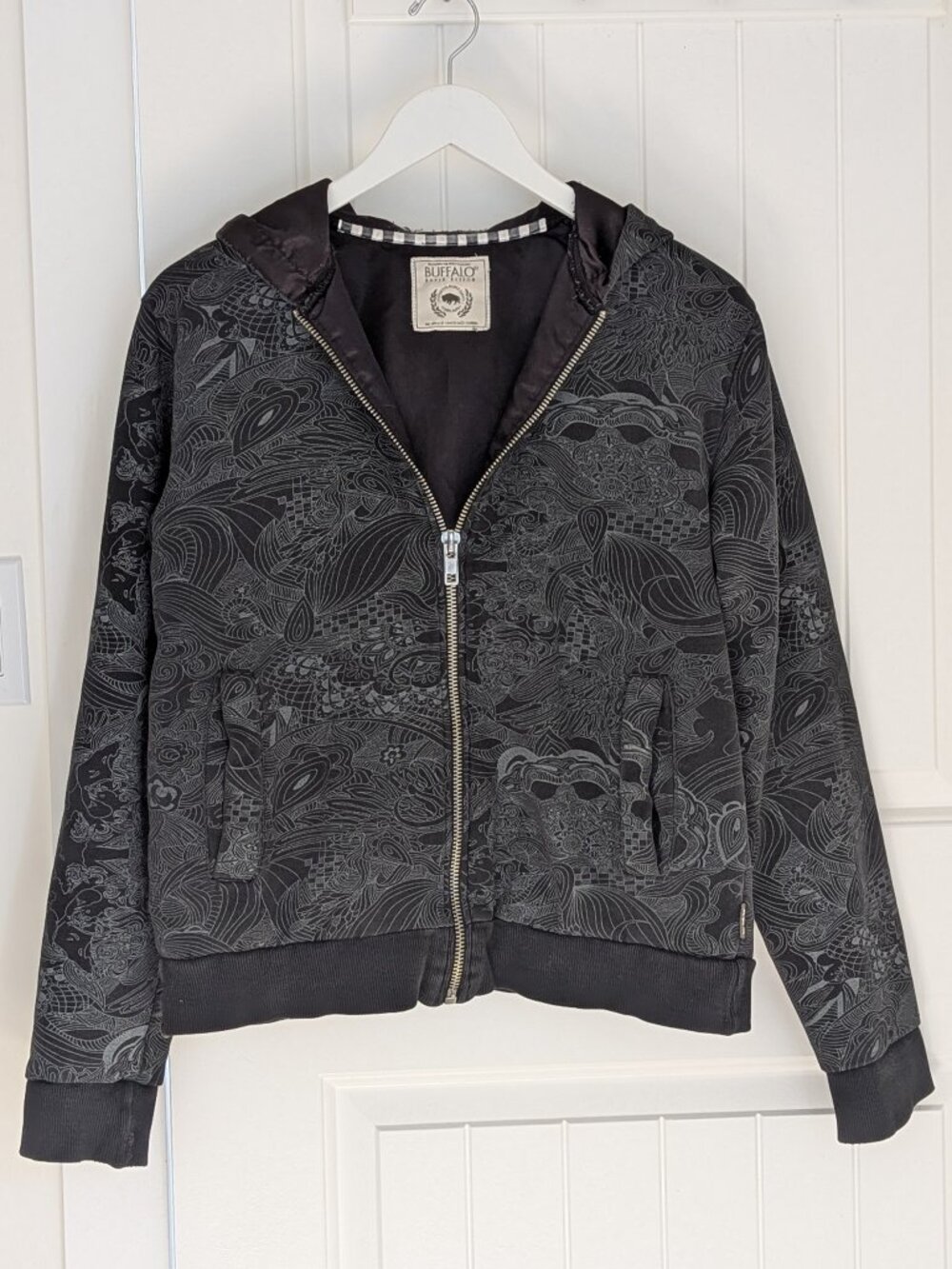 Buffalo Zipper Hoodie Black Medium